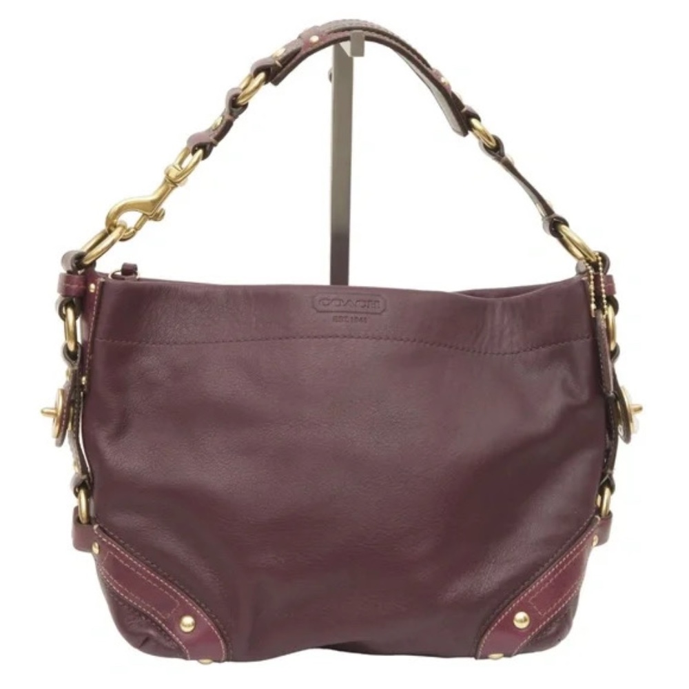 Coach Burgundy Leather Shoulder Bag